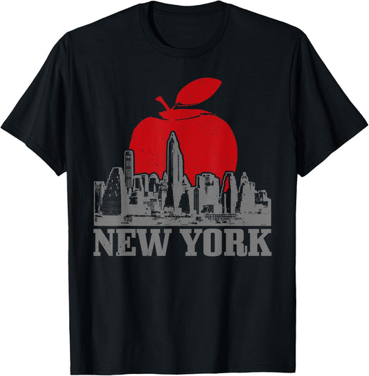 New York City Skyline Big Apple NYC NY Manhattan Souvenir T-Shirt - T-Shirt | Black
