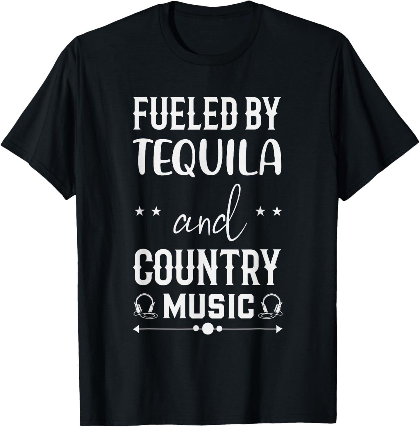 Funny Tequila Country Music Party Drinking Vibes Western T-Shirt - T-Shirt | Black