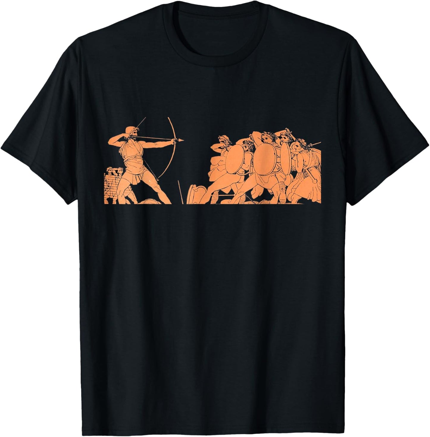 The Odyssey Homer Odysseus Shoots the Arrow T-Shirt - T-Shirt | Black