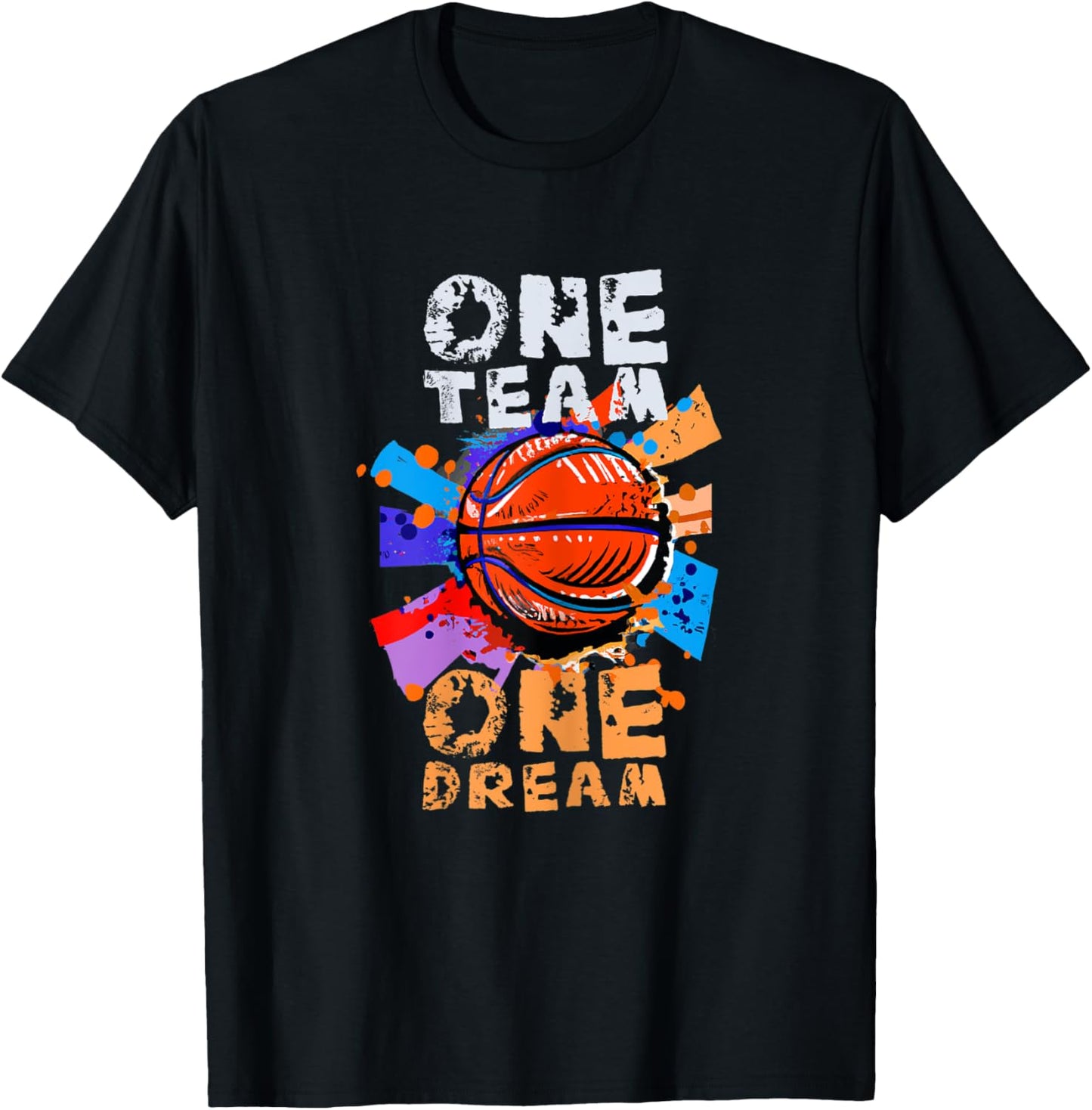 One Team, One Dream - Basketball Girls & Women T-Shirt - T-Shirt | Black