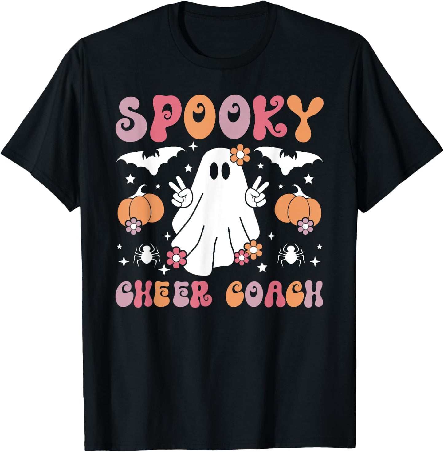 Spooky Cheer Coach Halloween Cheerleading Coach T-Shirt - T-Shirt | Black