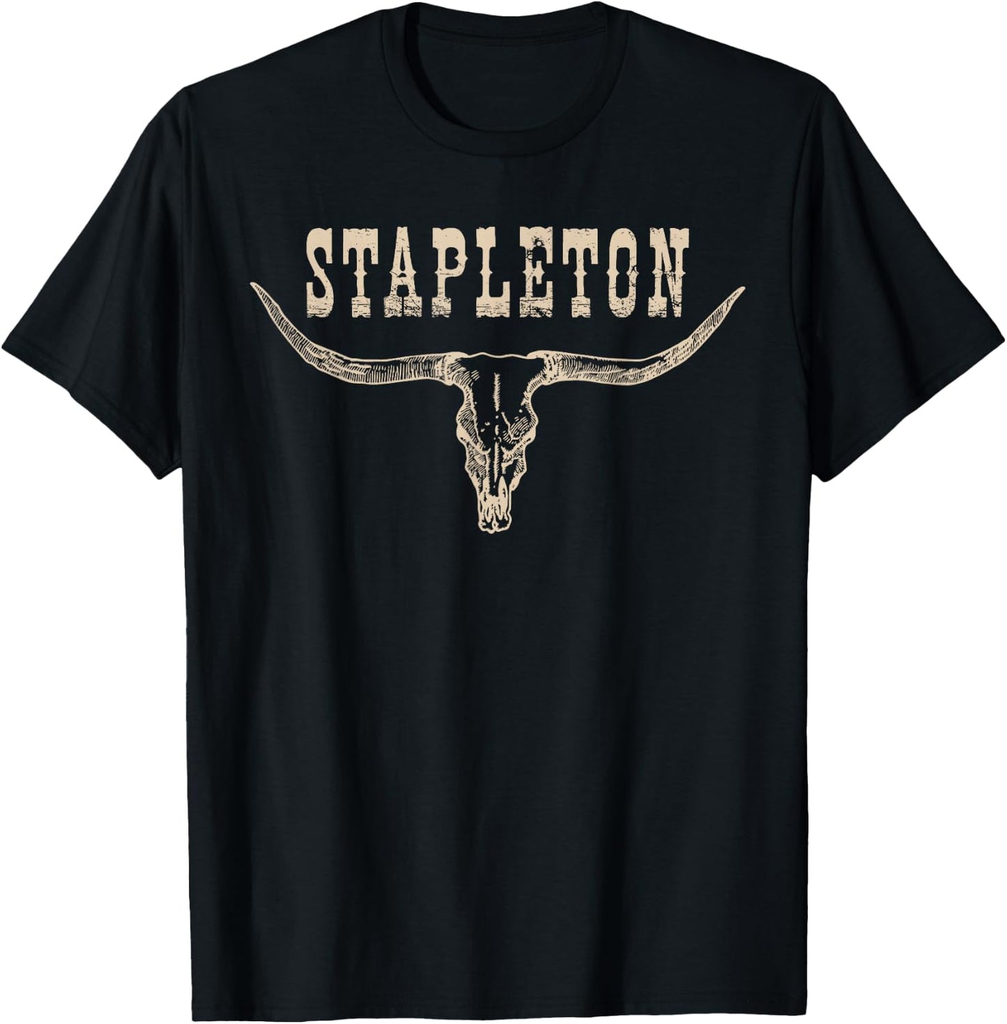 Vintage StapIeton Last Name Personalized 90s Style T-Shirt - T-Shirt | Black