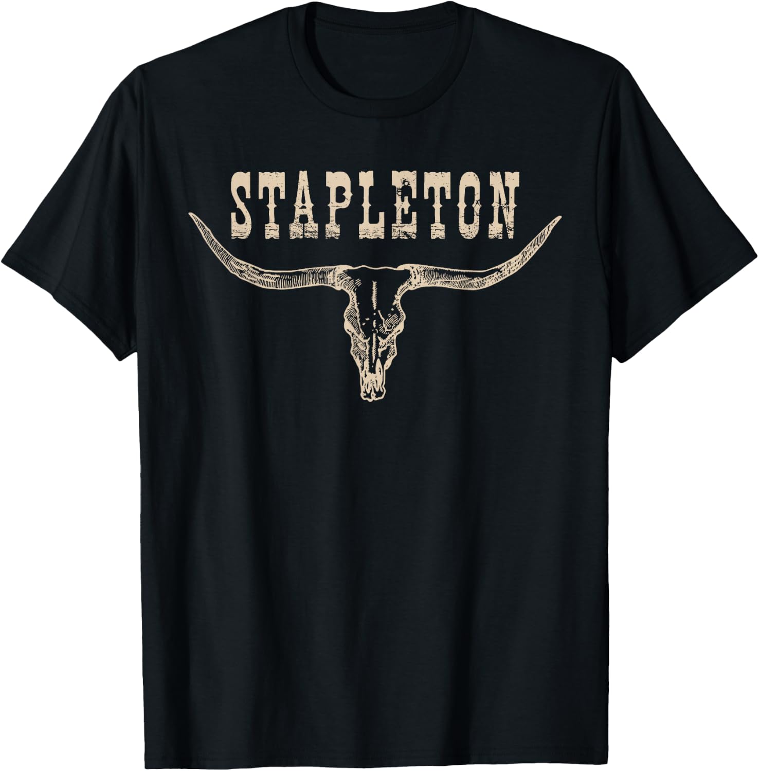 Vintage StapIeton Last Name Personalized 90s Style T-Shirt - T-Shirt | Black