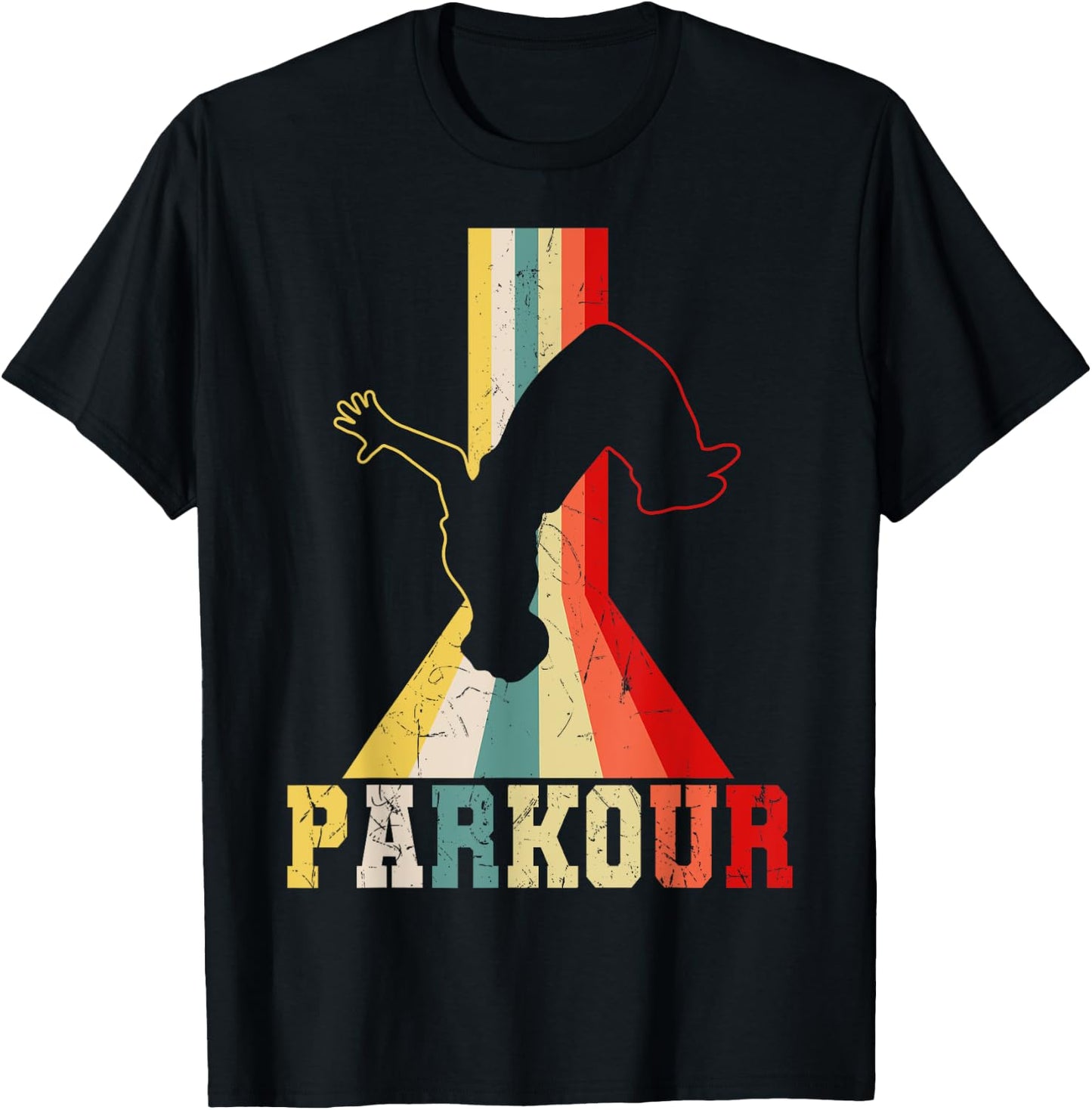 Parkour Freerunner Traceur Retro Freerunning Men Boys Kids T-Shirt - T-Shirt | Black