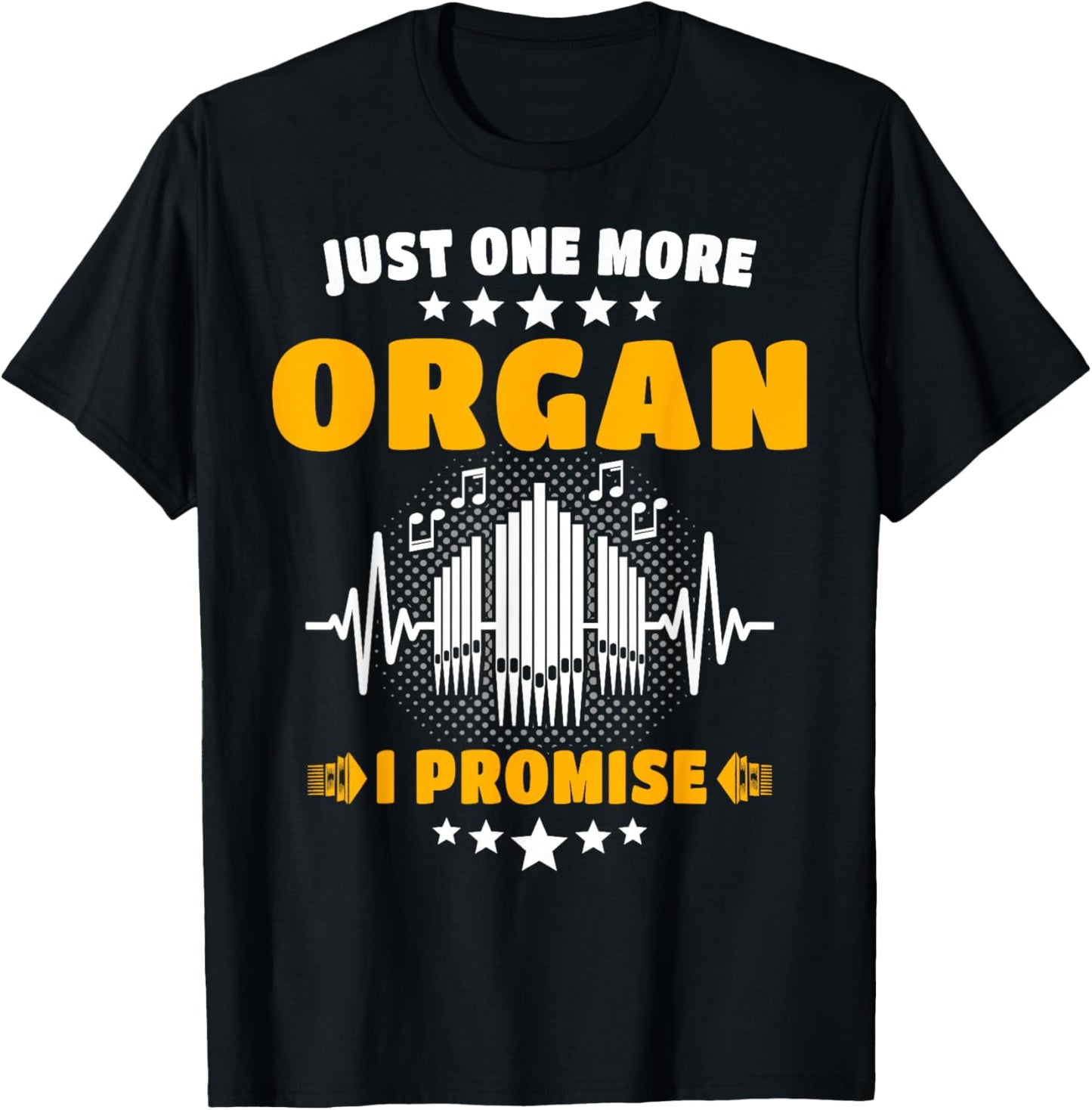 Organ Player Instrument Pipe Organist T-Shirt - T-Shirt | Black