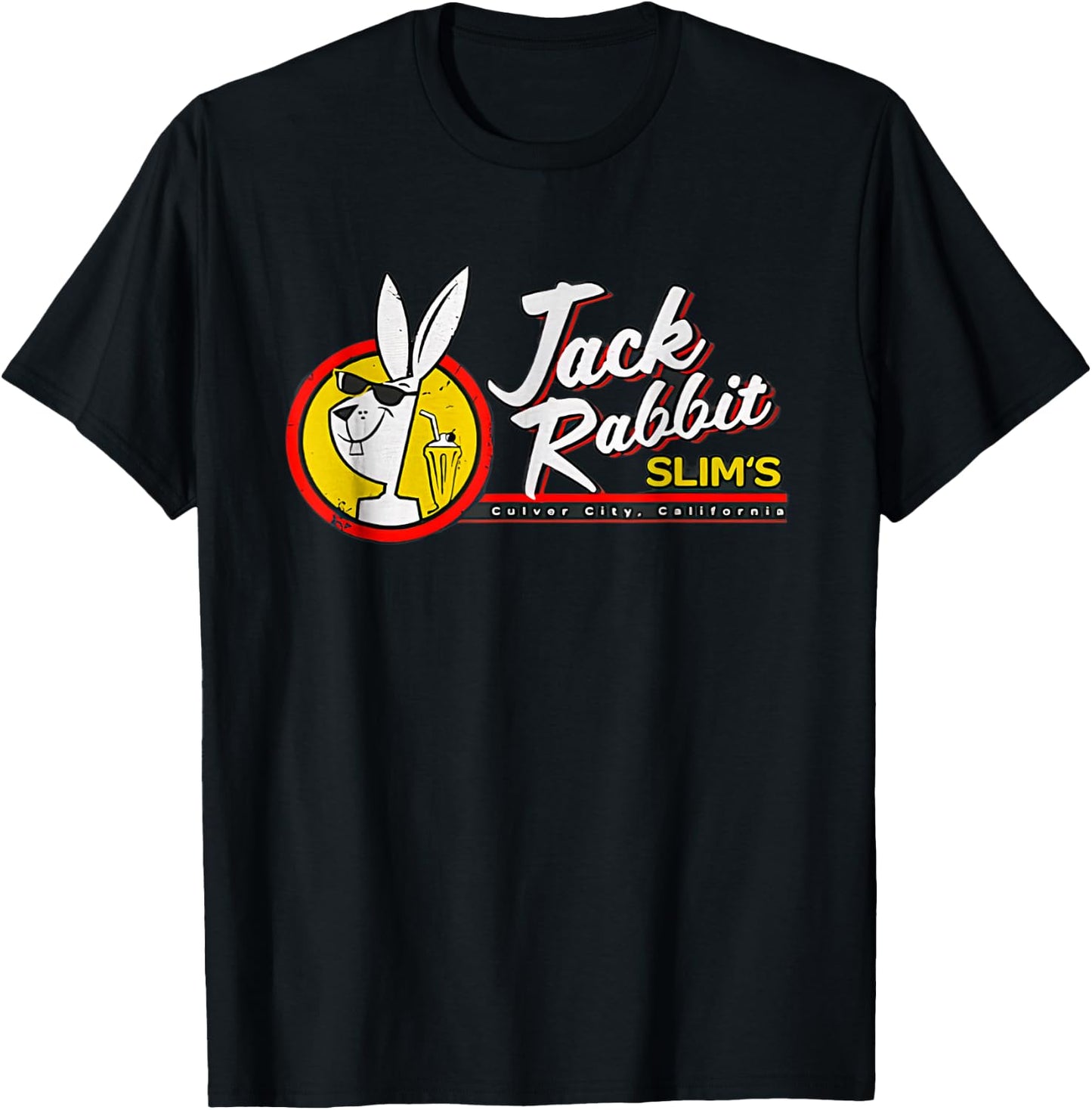 Rabbit Jack Slim's Pulp Los Angeles Restaurant Retro Vintage T-Shirt - T-Shirt | Black