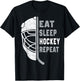 Eat Sleep Hockey Repeat Hockey Lovers Kids Youth Women T-Shirt - T-Shirt | Black
