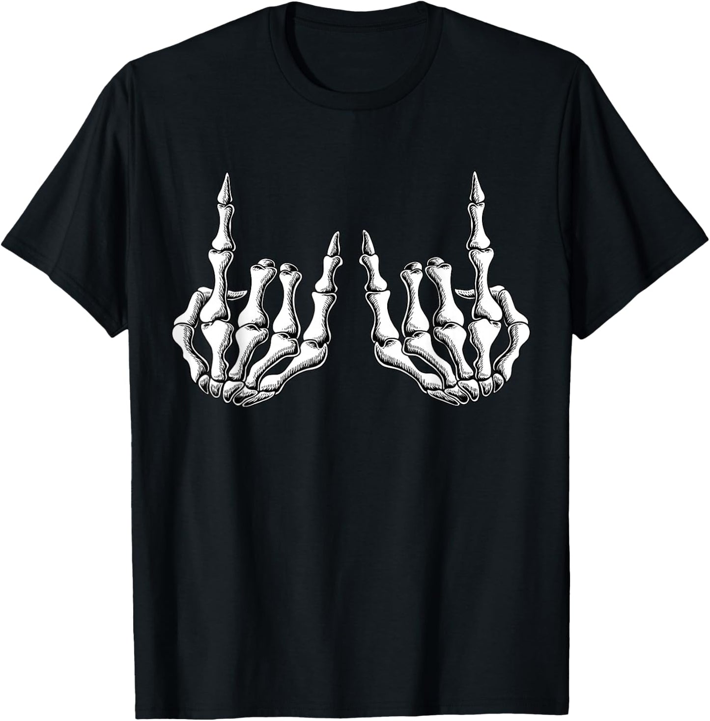 Rock On Skeleton Hand Rock & Roll Rock Band Men Halloween T-Shirt - T-Shirt | Black