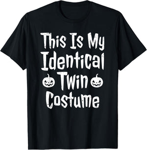 This Is My Identical Twin Costume Funny Halloween Twin T-Shirt - T-Shirt | Black