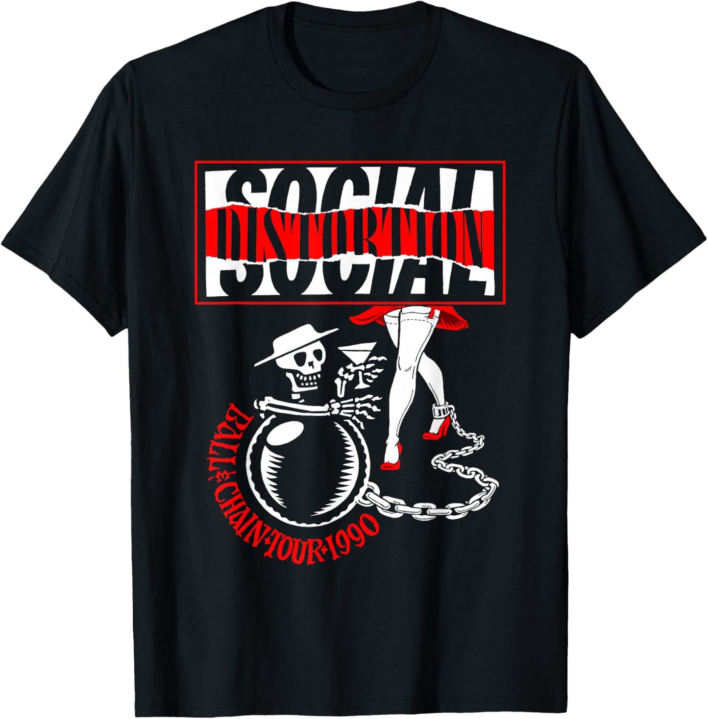 Official Social Distortion Ball and Chain T-Shirt - T-Shirt | Black