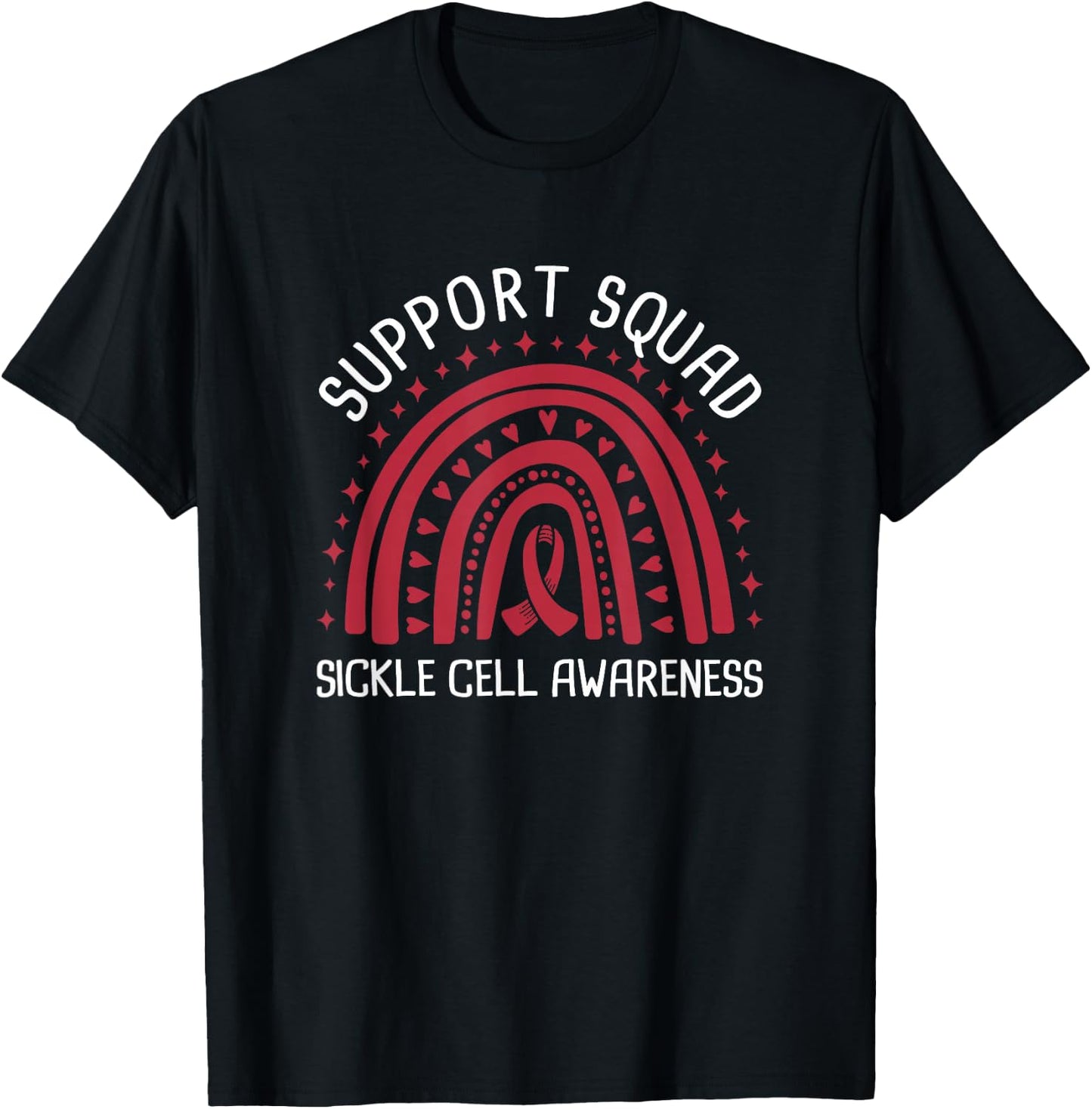 Support Squad Sickle Cell Awareness T-Shirt - T-Shirt | Black