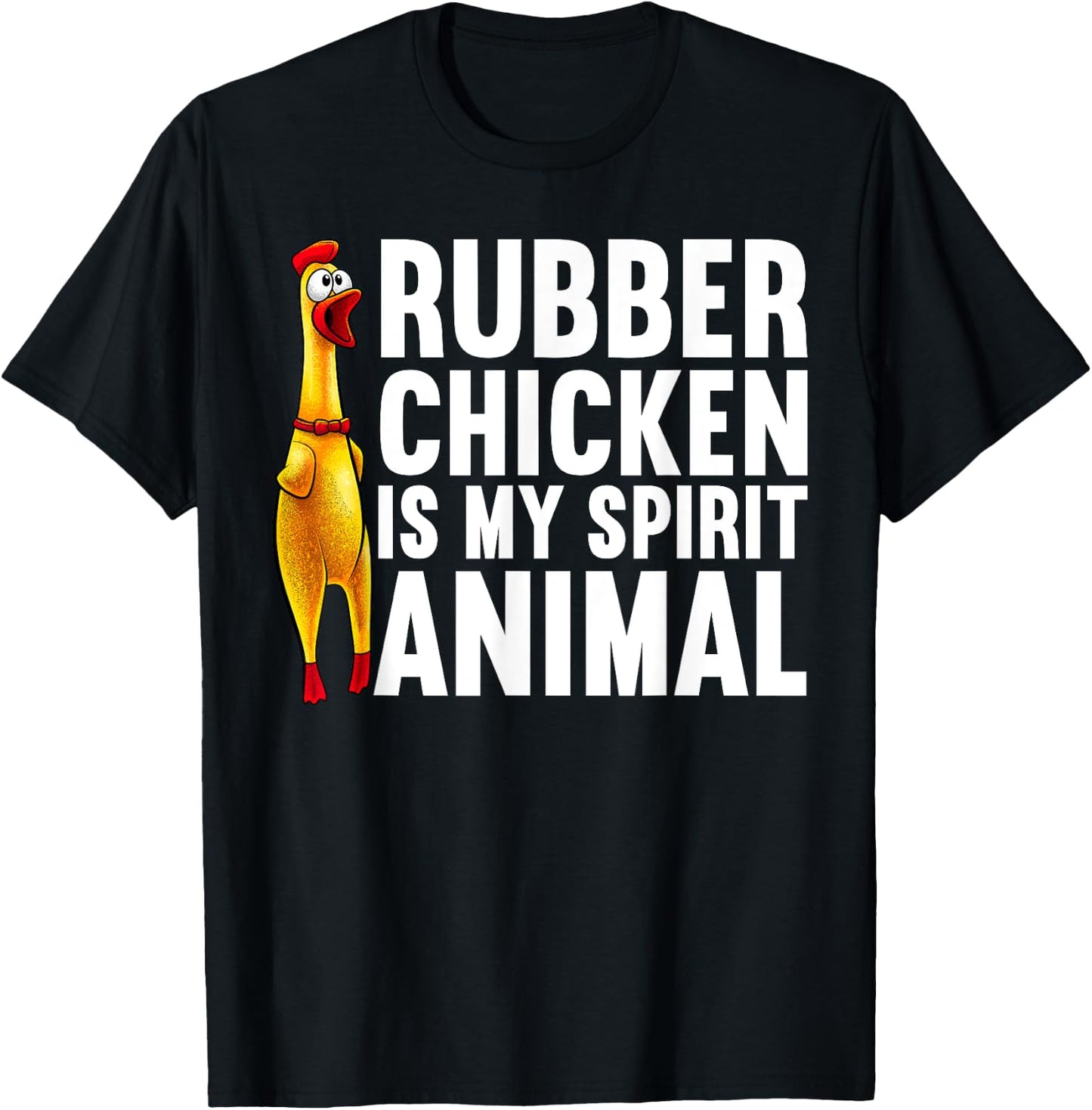 Funny Rubber Chicken Women Kids Rubber Chicken Lover T-Shirt - T-Shirt | Black