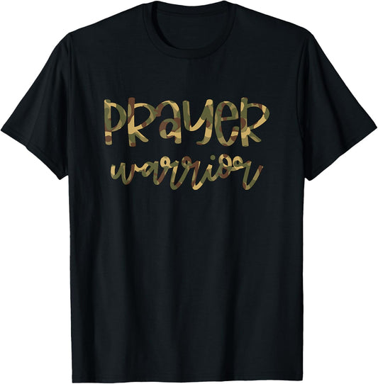 Prayer Warrior Christian Faith T-Shirt - T-Shirt | Black