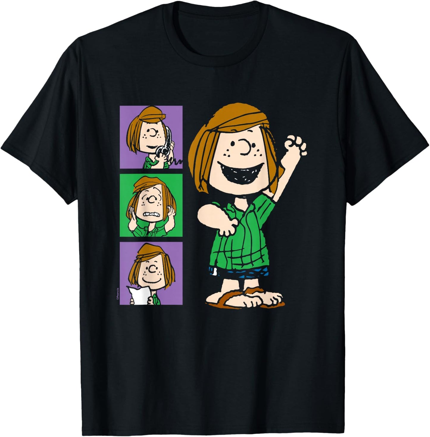 Peanuts - Patty Grid T-Shirt - T-Shirt | Black