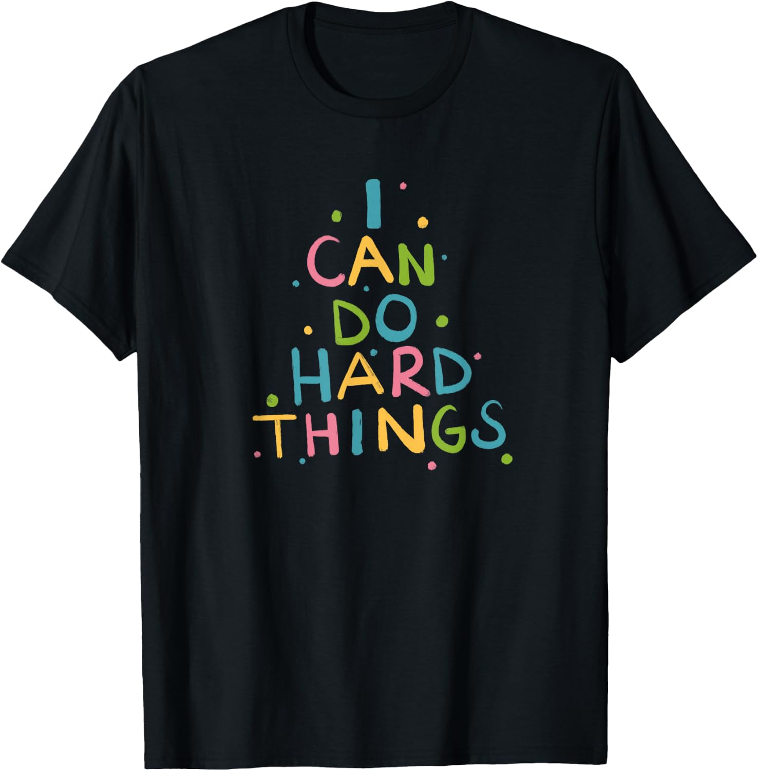 Trendy Teacher Swag I Can Do Hard Things -Adults, Kids Elementary Teacher Black Small T-Shirt - T-Shirt | Black