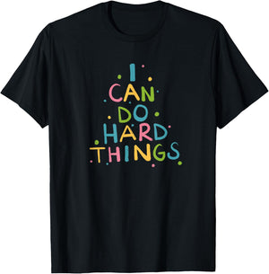 Trendy Teacher Swag I Can Do Hard Things -Adults, Kids Elementary Teacher Black Small T-Shirt - T-Shirt | Black