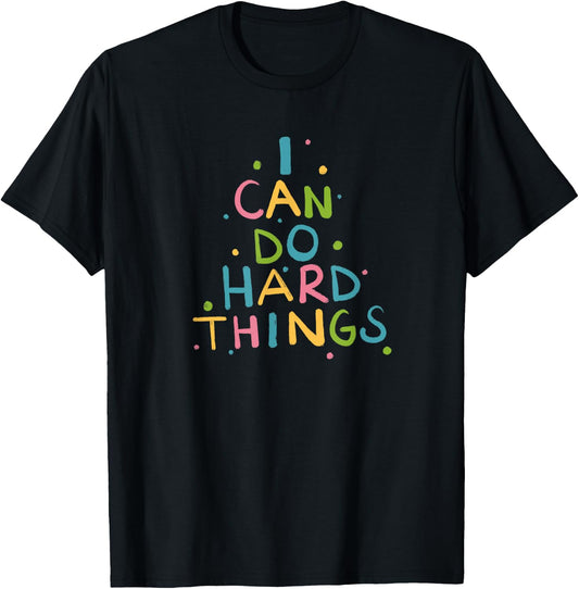 Trendy Teacher Swag I Can Do Hard Things -Adults, Kids Elementary Teacher Black Small T-Shirt - T-Shirt | Black