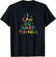 Trendy Teacher Swag I Can Do Hard Things -Adults, Kids Elementary Teacher Black Small T-Shirt - T-Shirt | Black