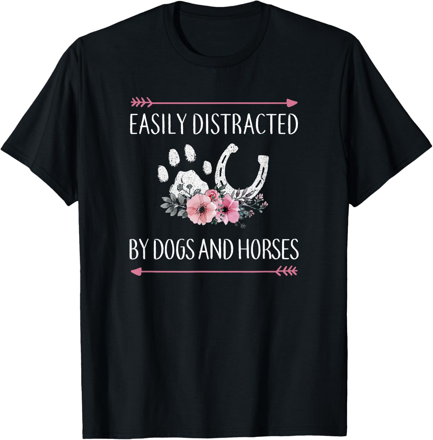 Horse Shirt Teens Girls Kids Horse Lovers T-Shirt - T-Shirt | Black