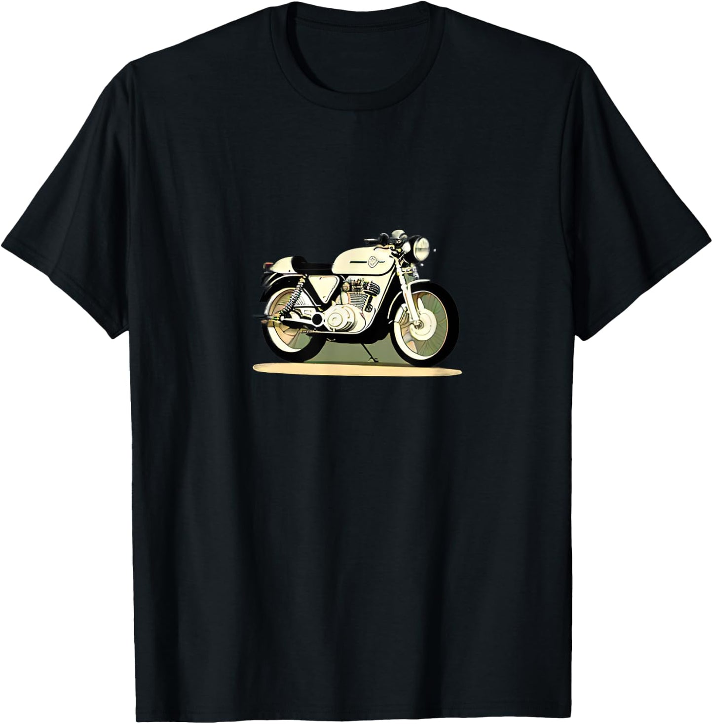 Vintage Cafe Racer Motorcycle Ride Bike Gift T-Shirt - T-Shirt | Black