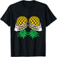 Halloween Boob Upside Down Pineapple Swinger Skeleton Hand T-Shirt - T-Shirt | Black