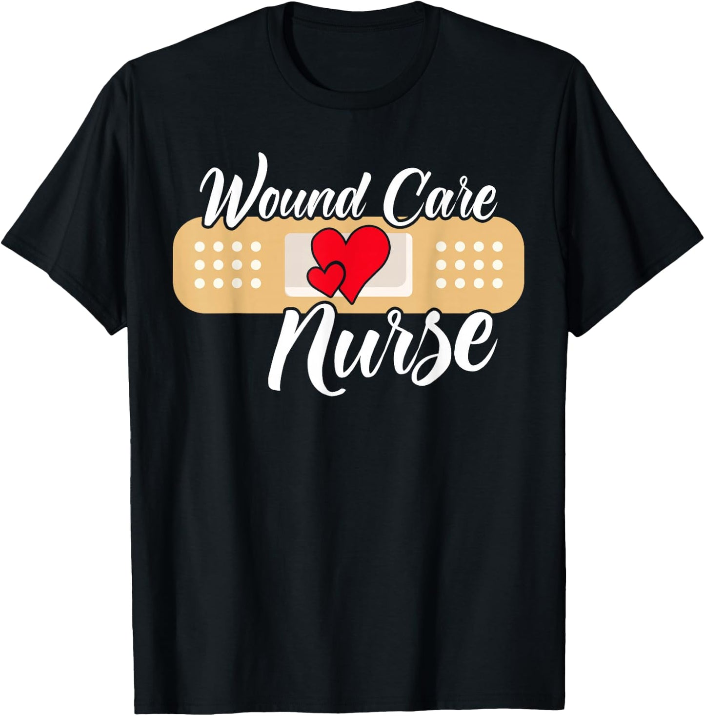 Cute Wound Care Nurse Heart T-Shirt - T-Shirt | Black