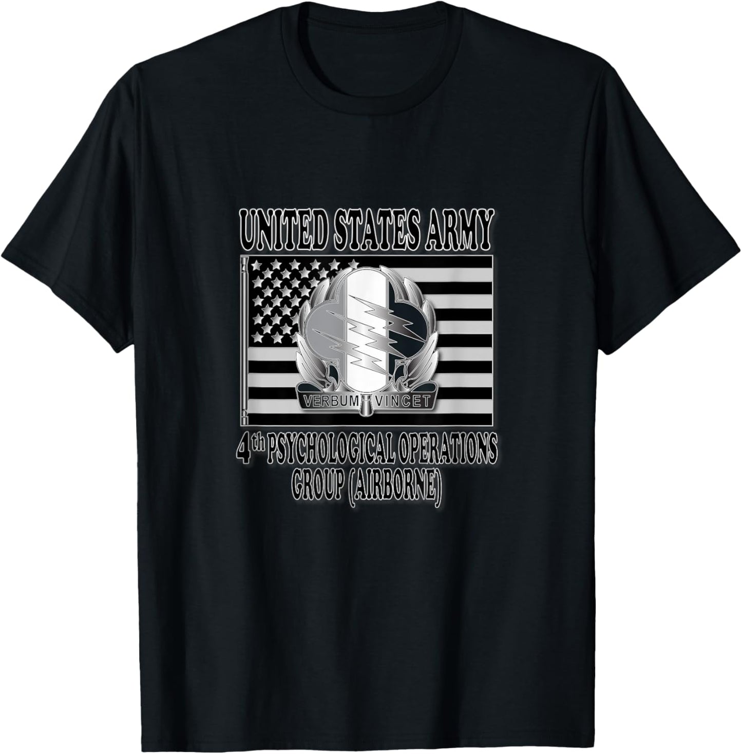 4th Psychological Operations Group- Veteran T-Shirt - T-Shirt | Black