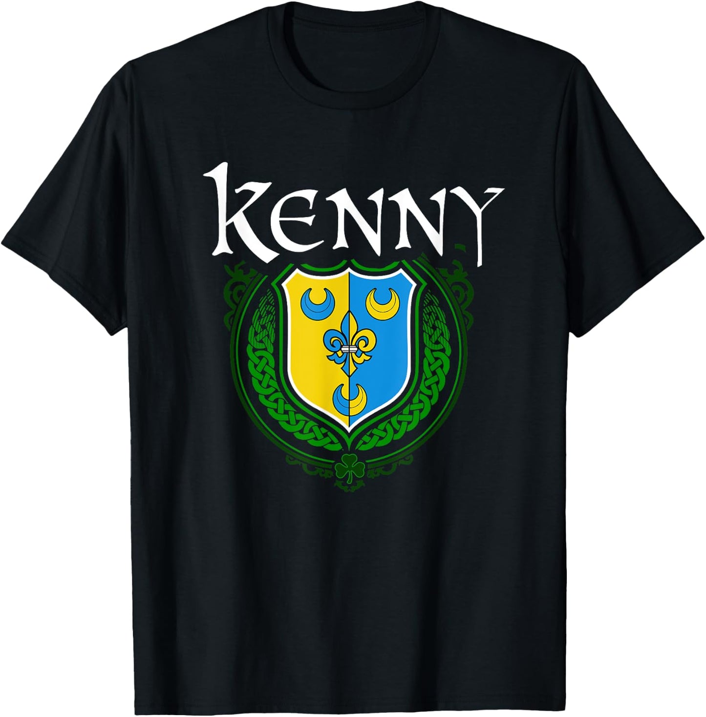 Kenny Surname Irish Clan Tartan Badge Ireland T-Shirt - T-Shirt | Black
