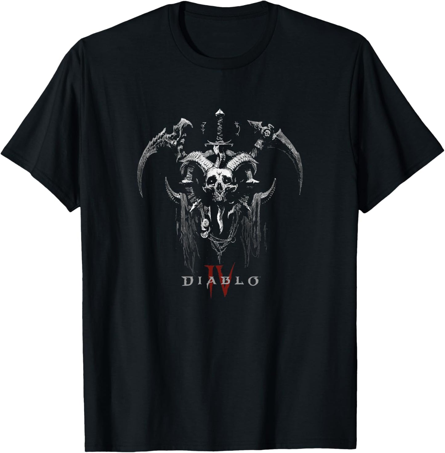 Diablo VI Necromancer Icon Two-Handed Scythes T-Shirt - T-Shirt | Black