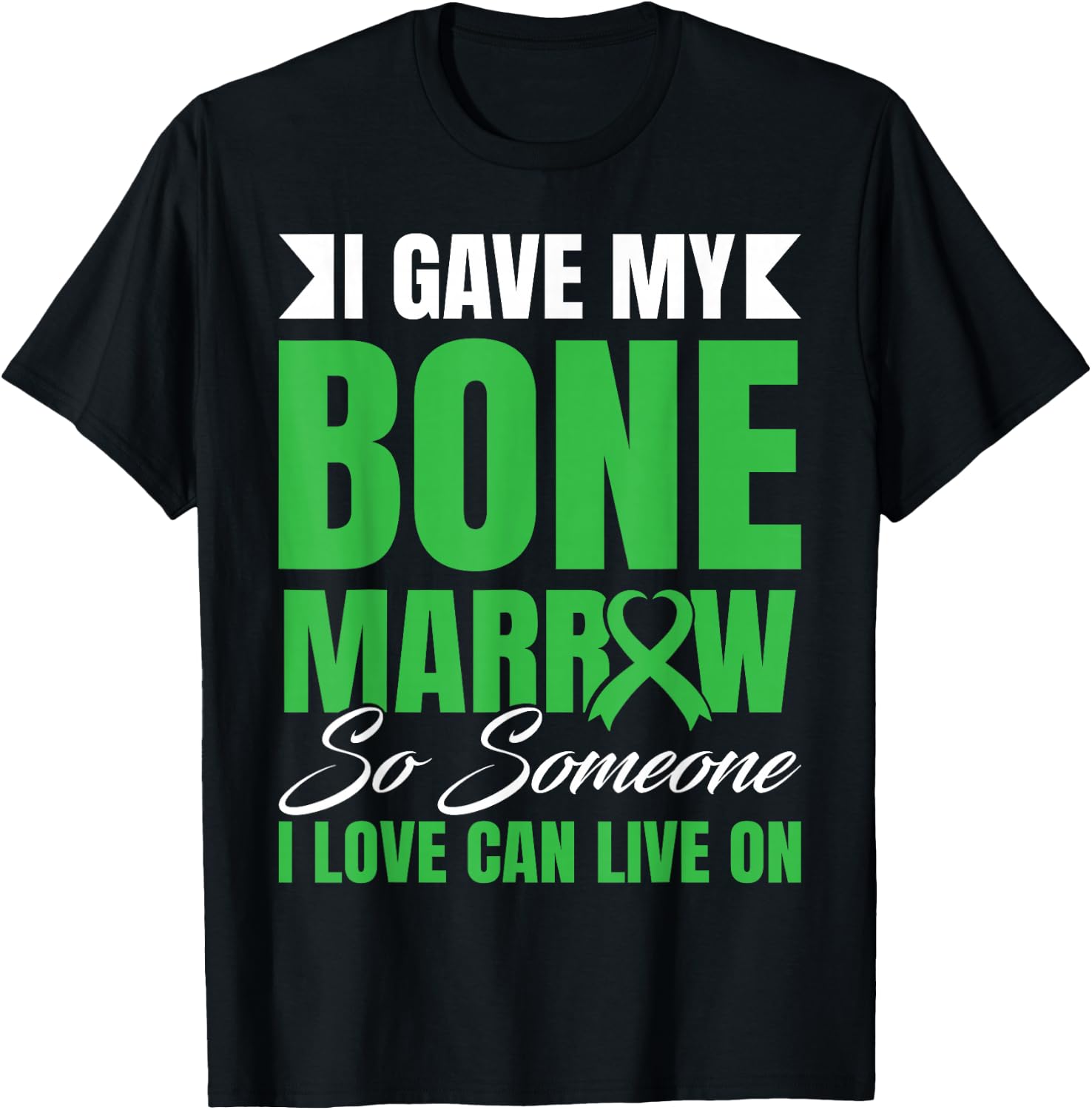 Bone Marrow Transplant Warrior Bone Marrow Cancer Donation T-Shirt - T-Shirt | Black