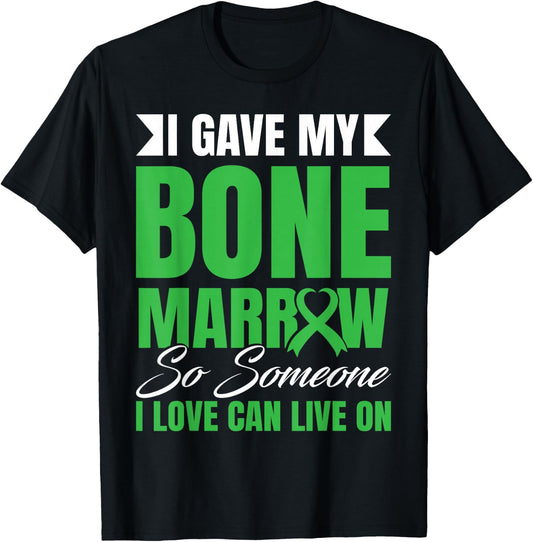 Bone Marrow Transplant Warrior Bone Marrow Cancer Donation T-Shirt - T-Shirt | Black