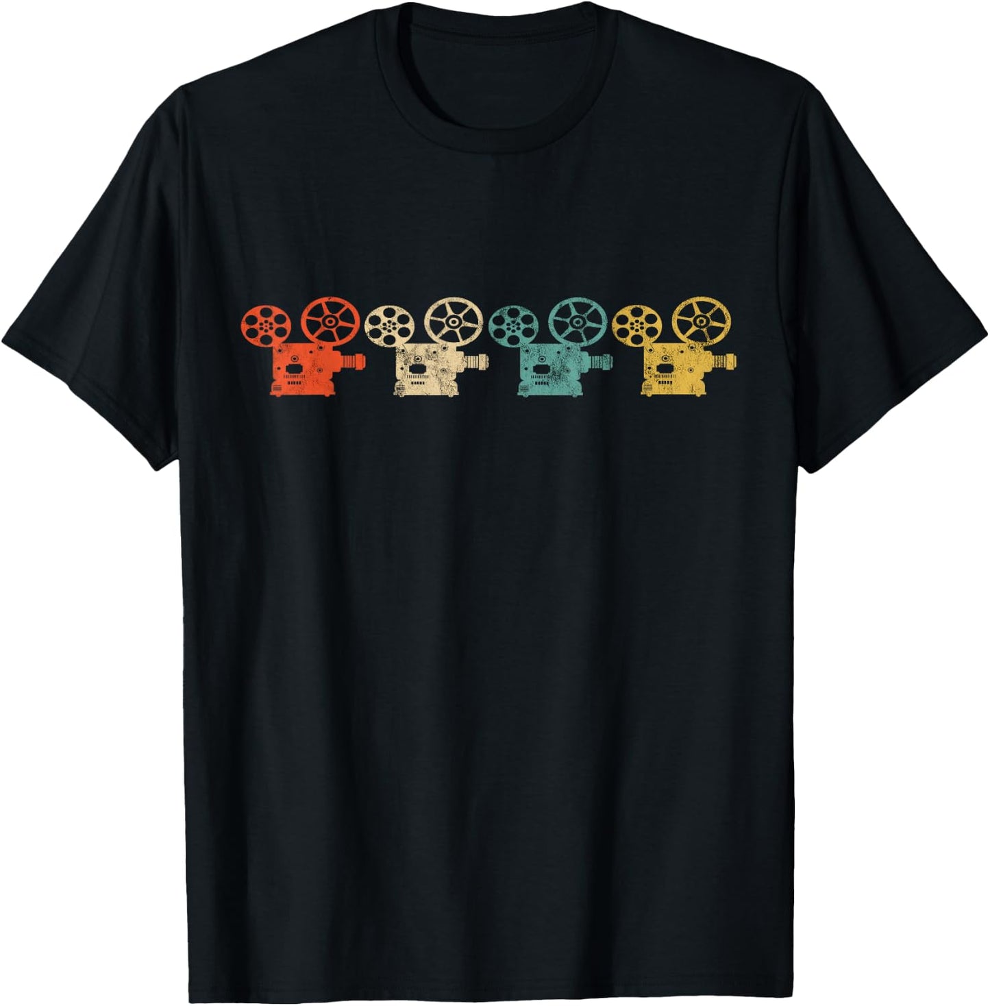 Cinematography Projector Filmmaking Retro Filmmaker T-Shirt - T-Shirt | Black