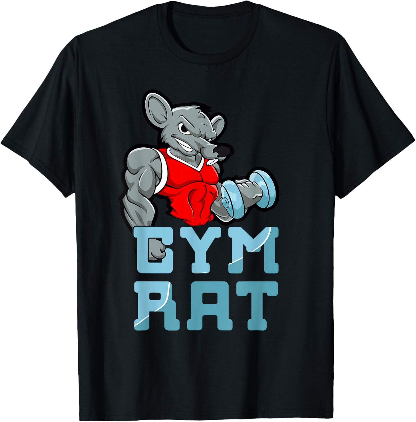 Gym Rat Fitness Bodybuilding Exercise Muscles Sport T-Shirt - T-Shirt | Black