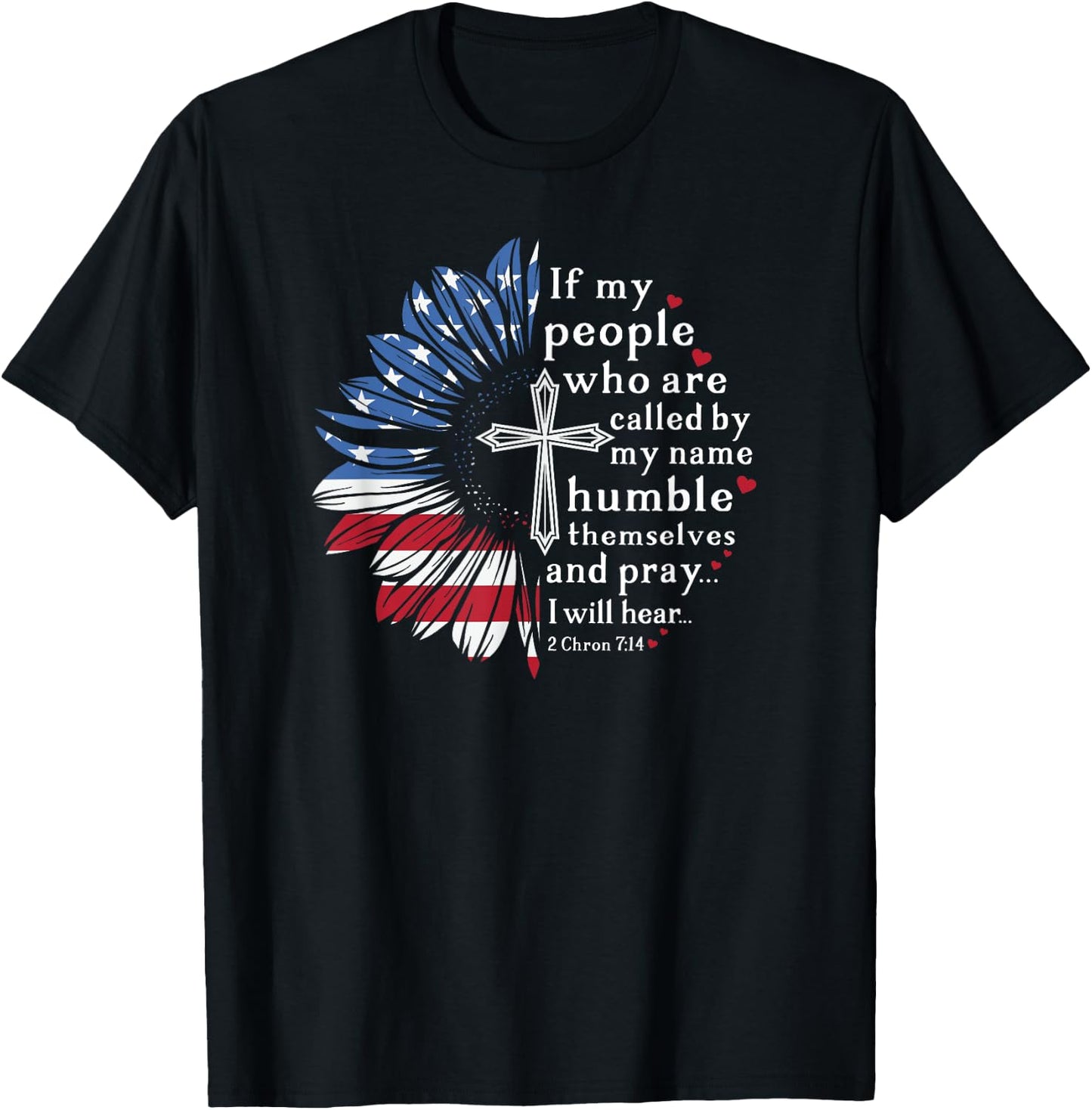 If My People Christian Patriotic Sunflower for Sunflower Fan T-Shirt - T-Shirt | Black