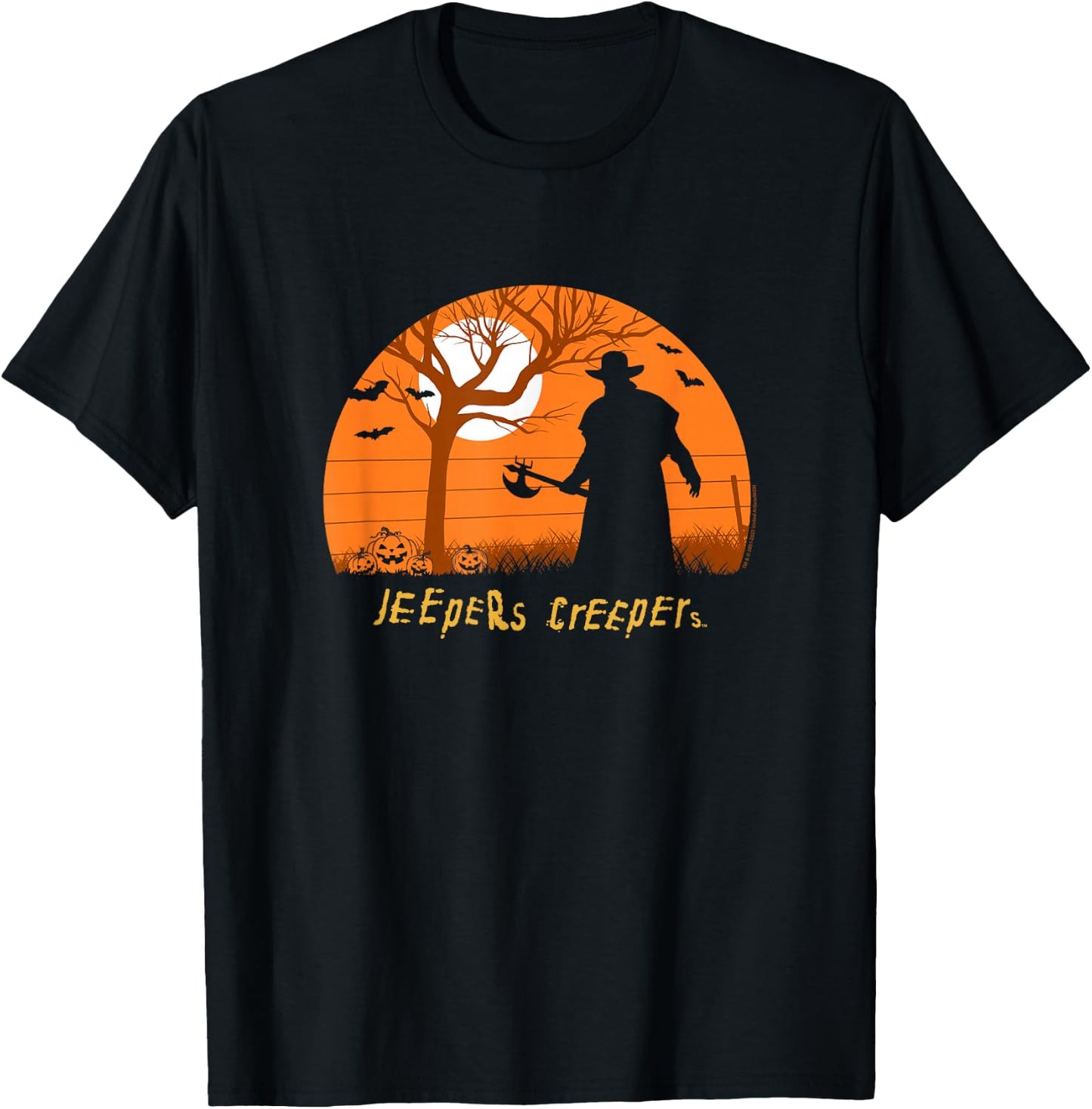 Jeepers Creepers Halloween Midnight Haunting Silhouette T-Shirt - T-Shirt | Black