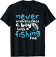 Never Underestimate A Boy With A Fishing Rod Angling T-Shirt - T-Shirt | Black