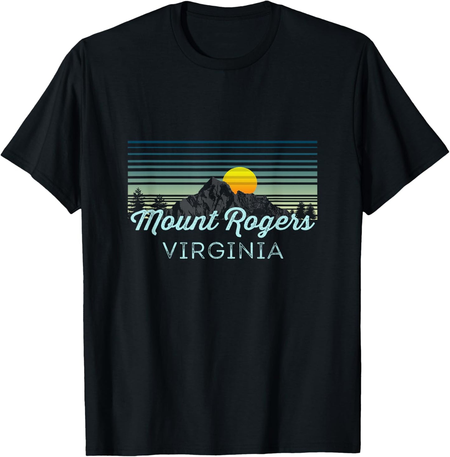 Mount Rogers Retro Clothes & Gear - Mount Rogers Souvenir T-Shirt - T-Shirt | Black