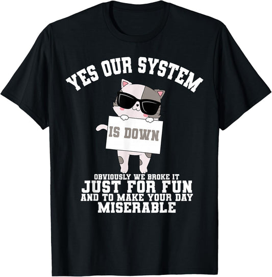 Tech Support Help Desk Information Technology Call Center T-Shirt - T-Shirt | Black