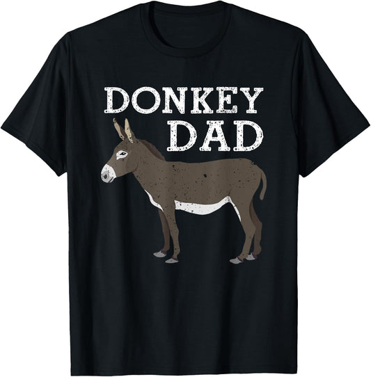 Funny Donkey Art For Dad Men Donkey Lover Mule Farm Animal T-Shirt - T-Shirt | Black
