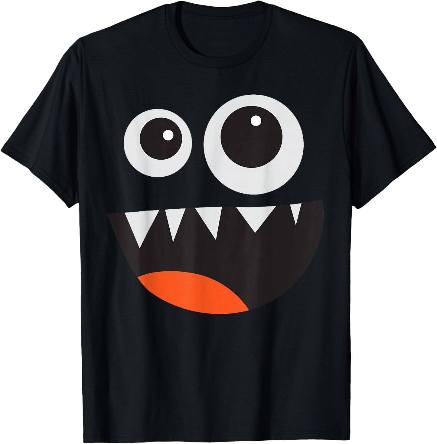 Cute Monster Costume Easy Costume for Kids Monster Face T-Shirt - T-Shirt | Black