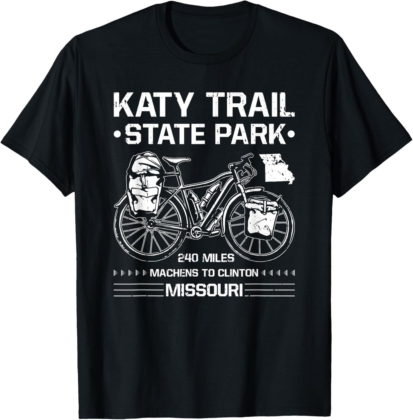 Katy Trail State Park Missouri Cycling Hiking Bike Midwest T-Shirt - T-Shirt | Black