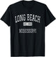 Long Beach Mississippi MS Vintage T-Shirt - T-Shirt | Black
