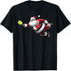 Funny Pickleball Lover Christmas Santa Claus Men Women T-Shirt - T-Shirt | Black