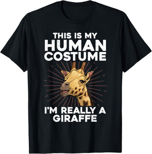 Cool Giraffe Women Zoo Animal Lovers Safari Wildlife T-Shirt - T-Shirt | Black