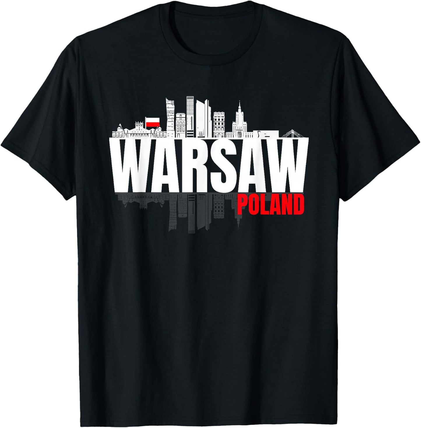 Warsaw Warszawa Poland Polska Polish Roots Polonia Gifts T-Shirt - T-Shirt | Black