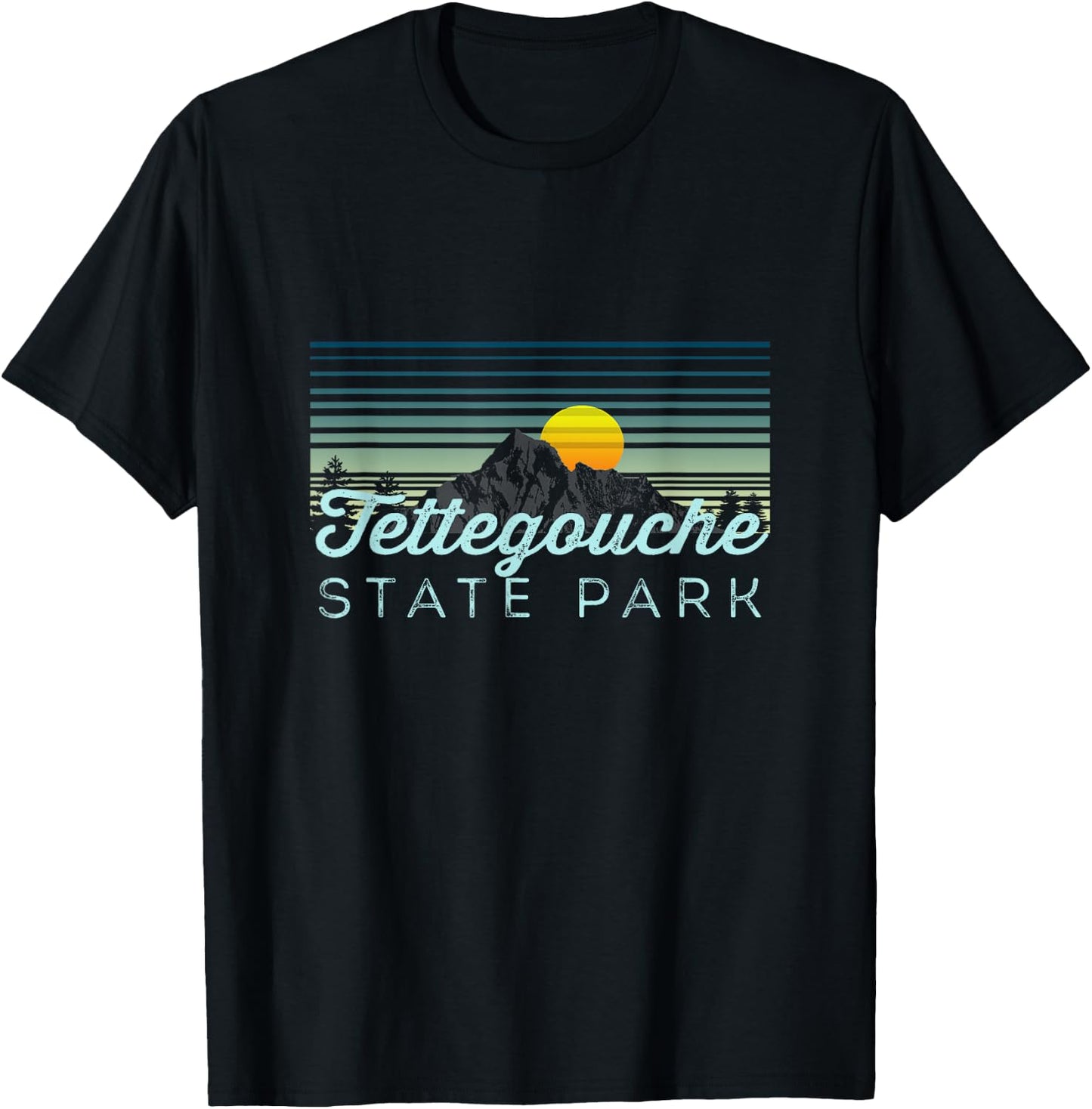 Tettegouche State Park Retro Clothes & Gear - Souvenir T-Shirt - T-Shirt | Black
