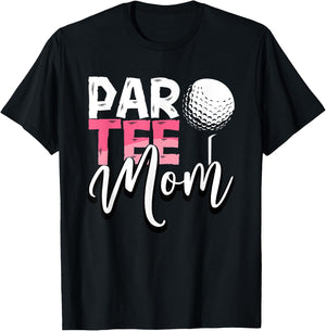 Par Mom Best Mom By Par Partee Mother's Day Golf Saying T-Shirt - T-Shirt | Black