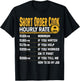 Short Order Cook Hourly Rate Short Order Chef Culinary T-Shirt - T-Shirt | Black