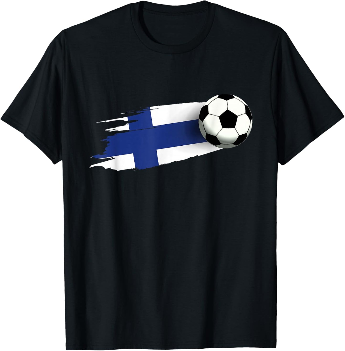 Finland Flag Jersey Finnish Soccer Team Finnish T-Shirt - T-Shirt | Black