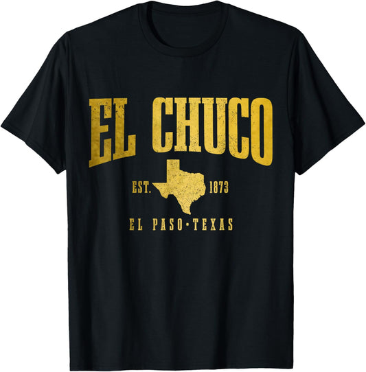 El Chuco El Paso Texas Pride Vintage Est. 1873 T-Shirt - T-Shirt | Black